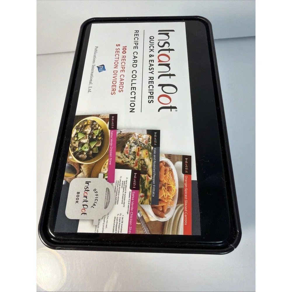 NEW INSTANT POT Official Quick & Easy Recipes 100 Recipe Cards Cookbook Box Tin